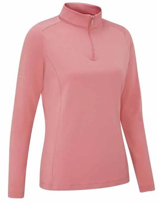 PING Aveline Half Zip dámska košeľa s dlhým rukávom, tlmená ružová