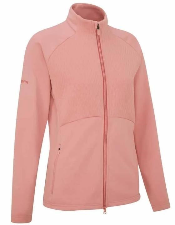 PING Catherine Full Zip Fleece dámska mikina, tlmená ružová