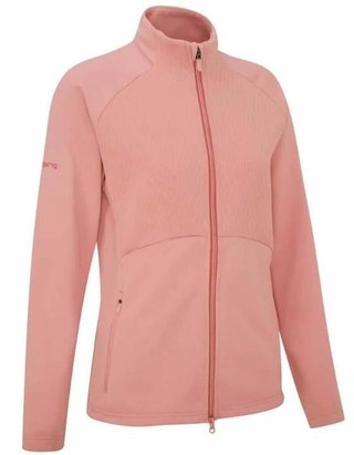 PING Catherine Full Zip Fleece dámska mikina, tlmená ružová