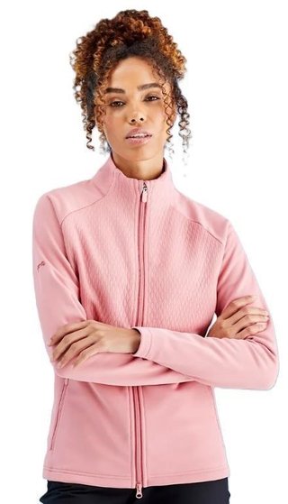 PING Catherine Full Zip Fleece dámska mikina, tlmená ružová