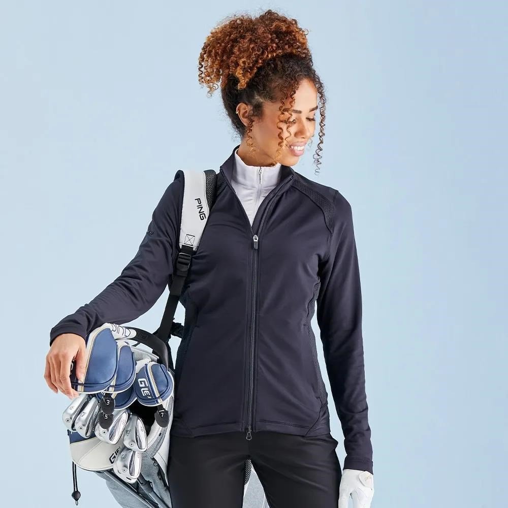 PING Eda Lightweight Full Zip dámska bunda, čierna