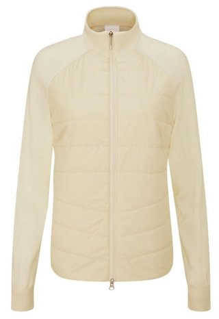 PING Fran Hybrid full-zip dámska bunda, chalk/egret