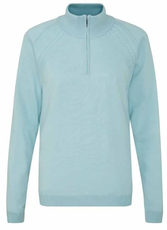 PING Melodie Half-zip lined dámsky sveter s podšívkou, opal