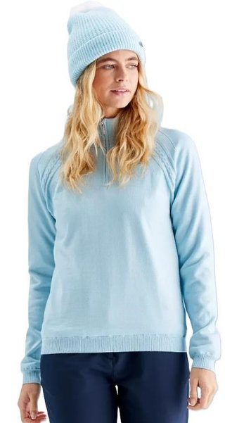 PING Melodie Half-zip lined dámsky sveter s podšívkou, opal
