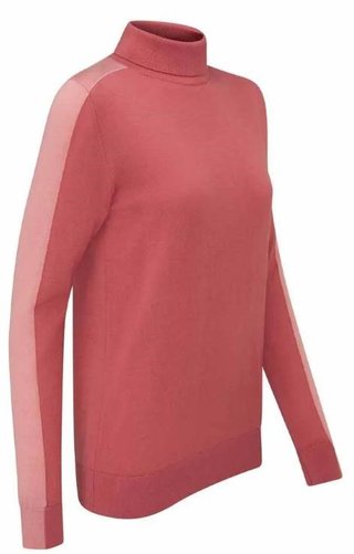 PING Lockett Roll neck dámsky sveter, ružová/tlmená ružová