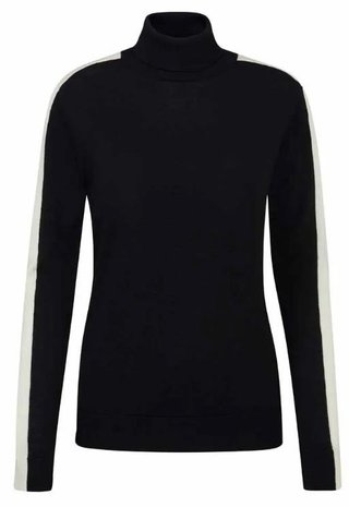 PING Lockett Roll neck dámsky sveter, čierny/chalk