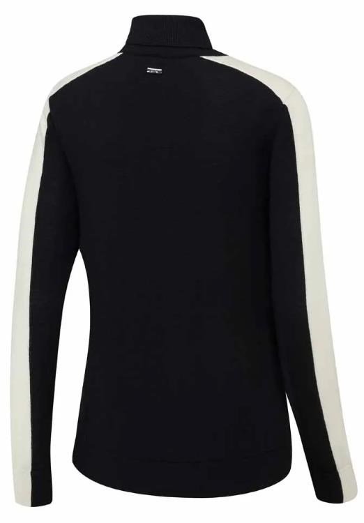 PING Lockett Roll neck dámsky sveter, čierny/chalk