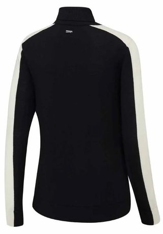 PING Lockett Roll neck dámsky sveter, čierny/chalk