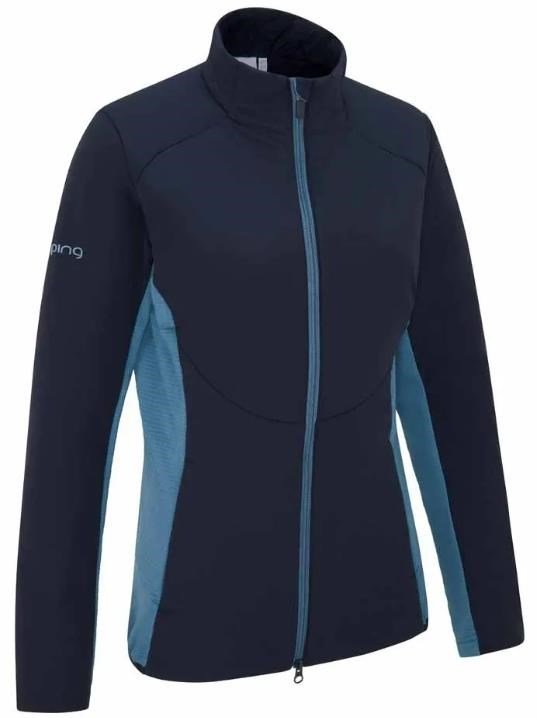PING Casey insulated hybrid dámska bunda, navy/blue fusion