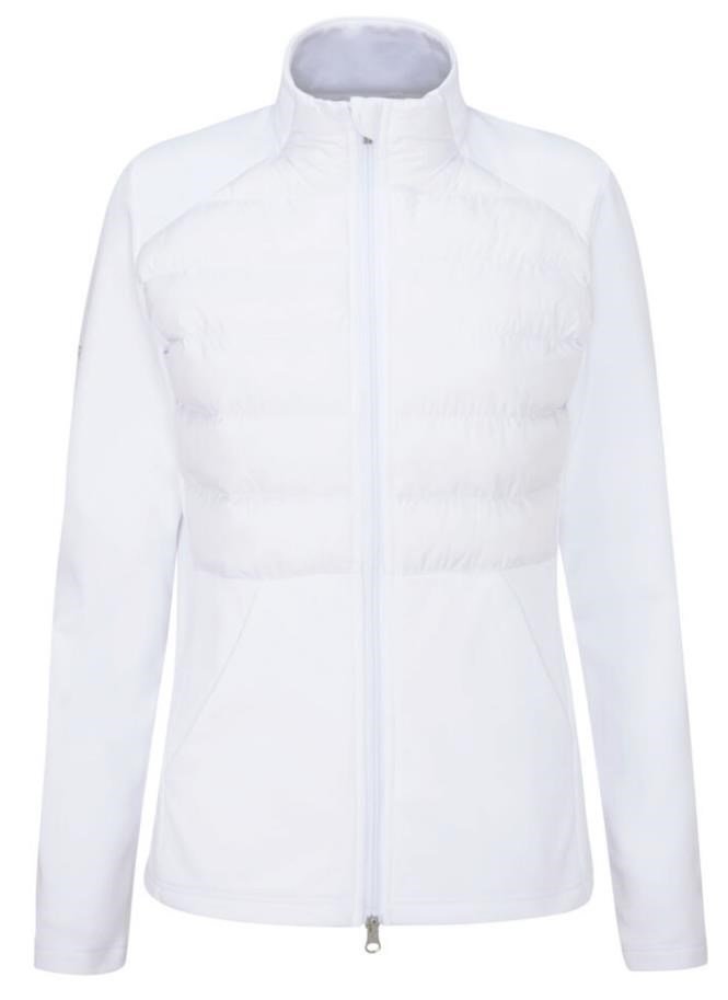 PING Clare Zoned fleece dámska bunda, biela