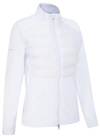 PING Clare Zoned fleece dámska bunda, biela