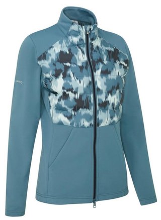 PING Clare Zoned fleece dámska bunda, blue fusion/navy multi
