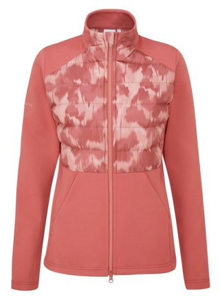 PING Clare Zoned fleece dámska bunda, ružová/rose multi