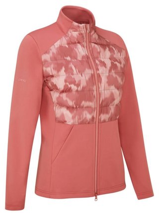 PING Clare Zoned fleece dámska bunda, ružová/rose multi