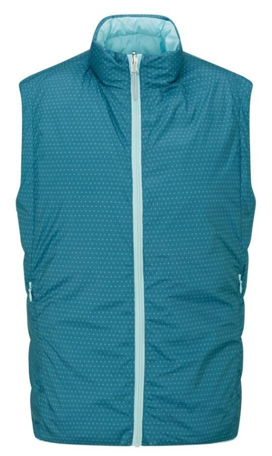 PING Samantha Clo® insulated reversible dámska vesta, opal/blue fusion multi
