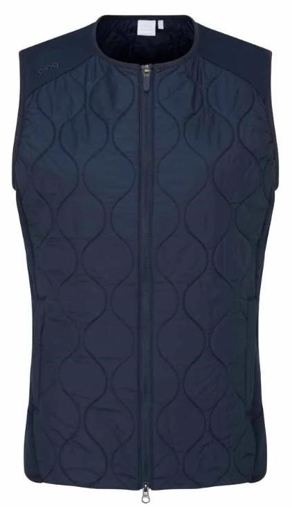PING Seren insulated collarless dámska vesta, navy
