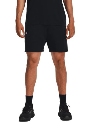 Under Armour Essential Fleece pánske kraťasy, čierno/biele