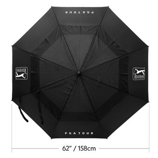 PGA Tour Windproof Double Canopy 62" dáždnik, čierna