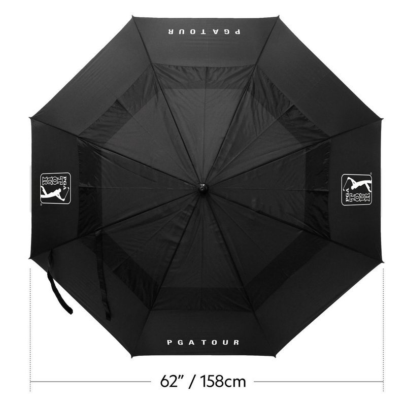 PGA Tour Windproof Double Canopy 62" dáždnik, čierna