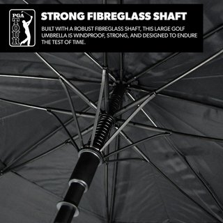 PGA Tour Windproof Double Canopy 62" dáždnik, čierna