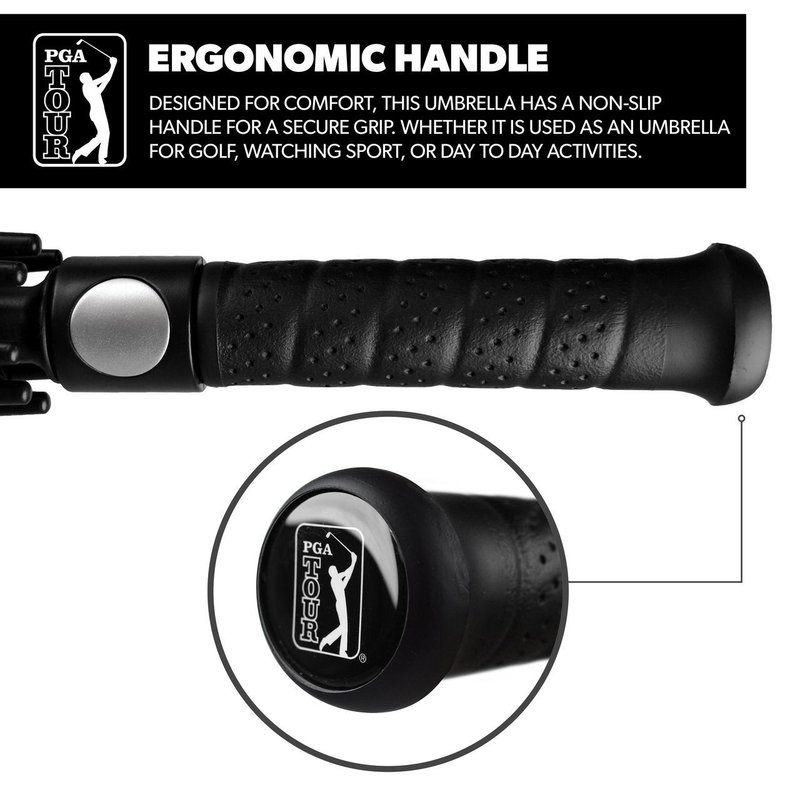 PGA Tour Windproof Double Canopy 62" dáždnik, čierna