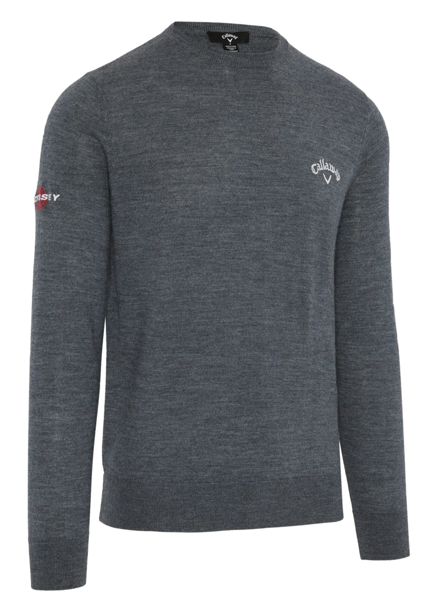 Callaway Crew Neck Merino Mix pánsky sveter, steel heather