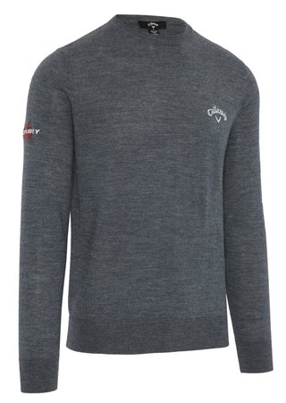 Callaway Crew Neck Merino Mix pánsky sveter, steel heather