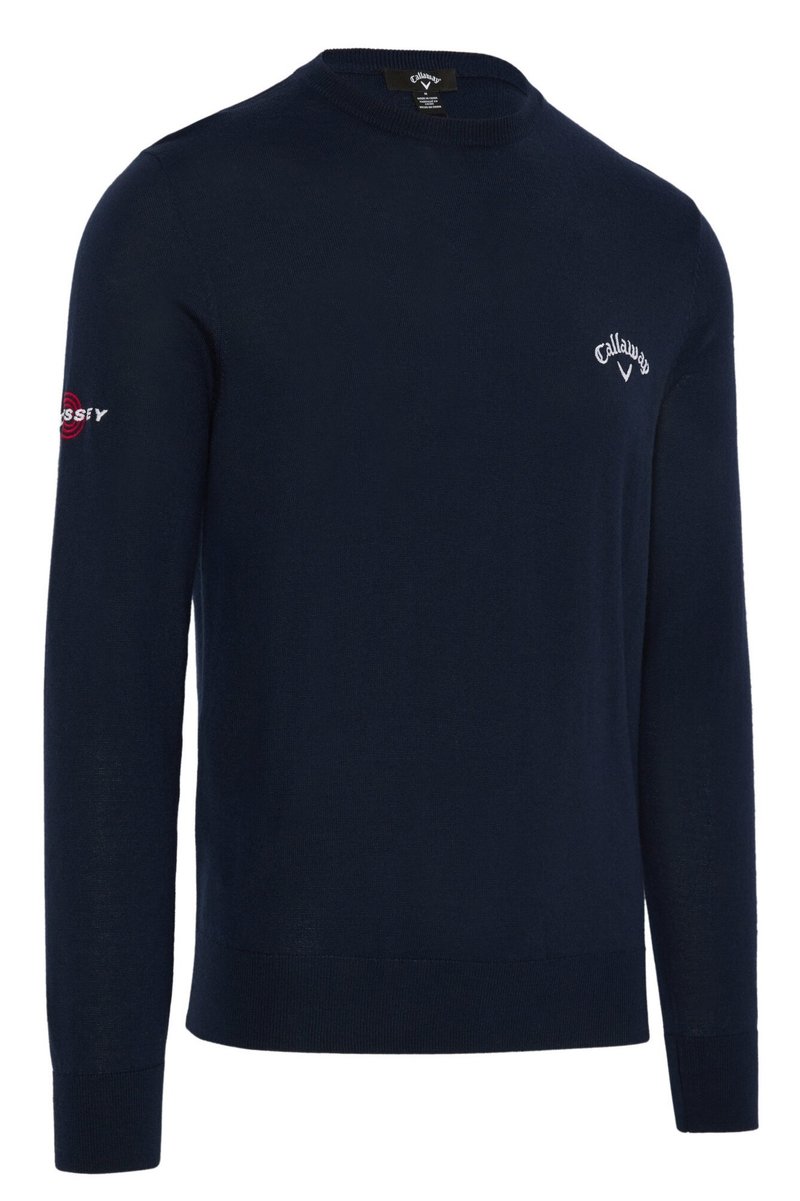 Callaway Crew Neck Merino Mix pánsky sveter, navy blue