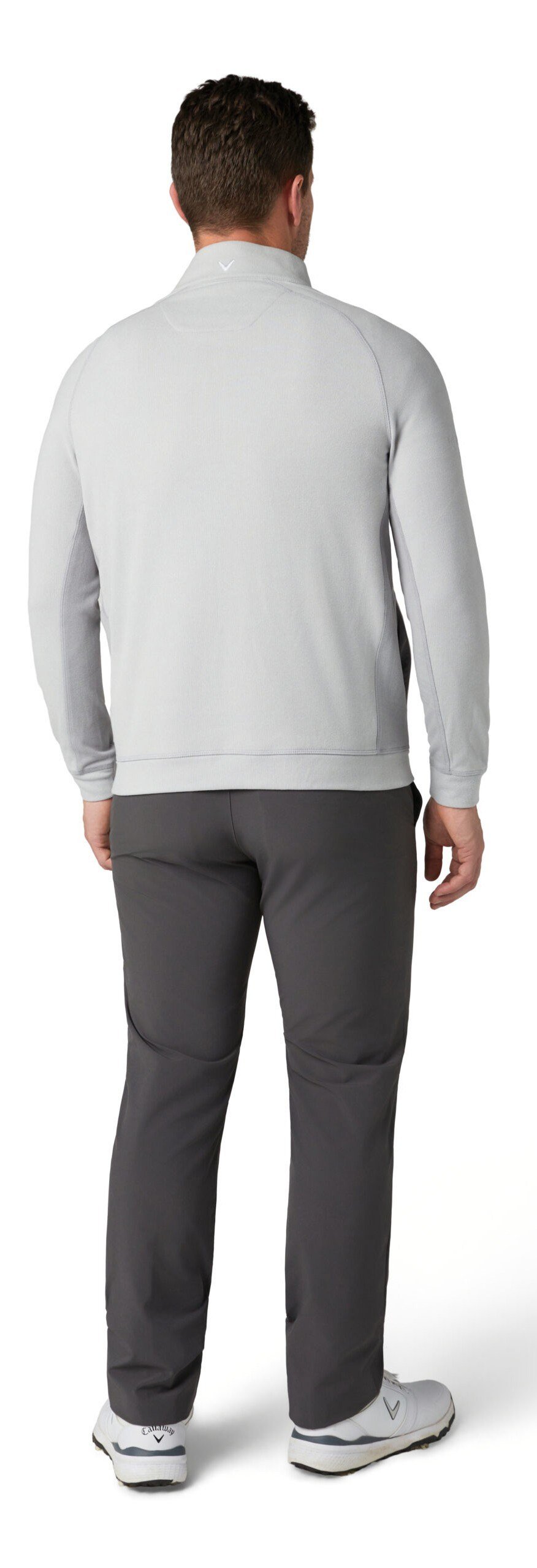 Callaway Brushed Rib 1/4 Zip pánska mikina, concrete