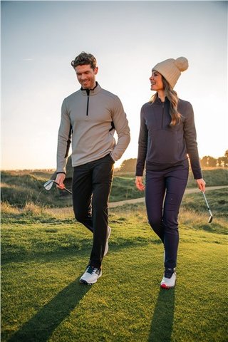 Callaway Brushed Rib 1/4 Zip pánska mikina, concrete
