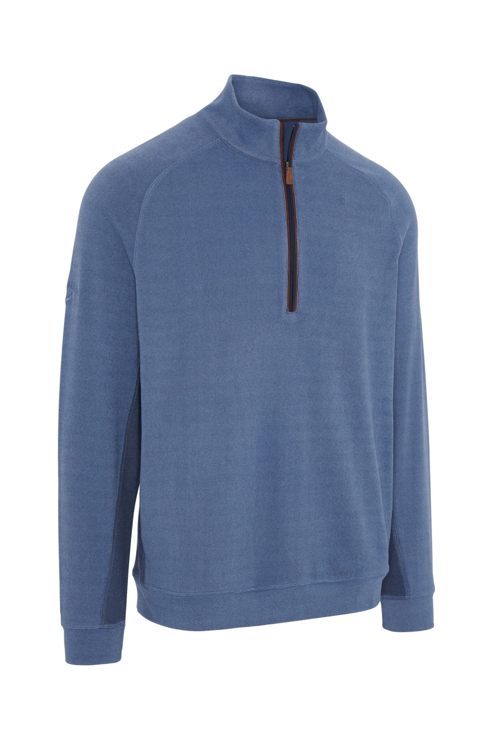 Callaway Brushed Rib 1/4 Zip pánska mikina, peacoat heather