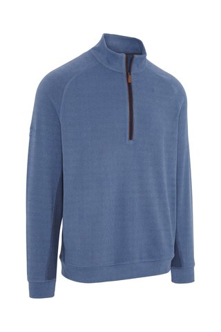 Callaway Brushed Rib 1/4 Zip pánska mikina, peacoat heather