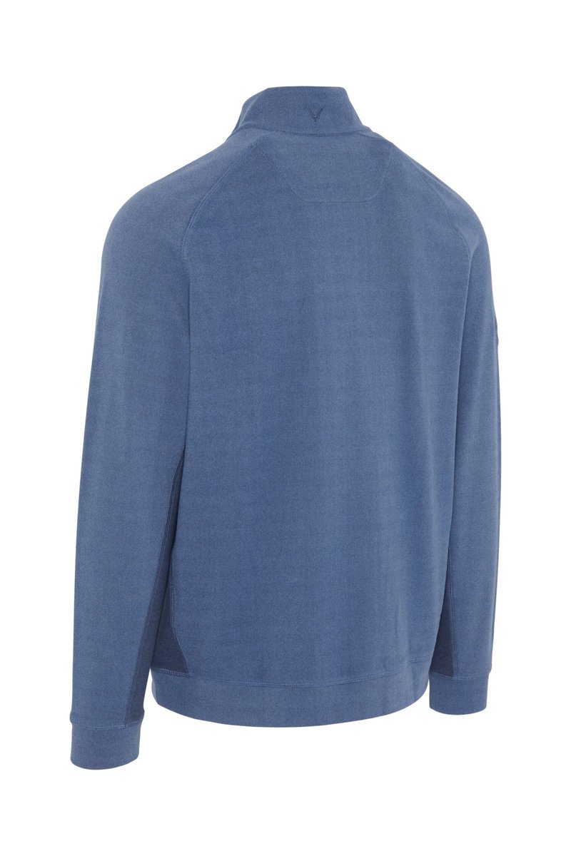 Callaway Brushed Rib 1/4 Zip pánska mikina, peacoat heather