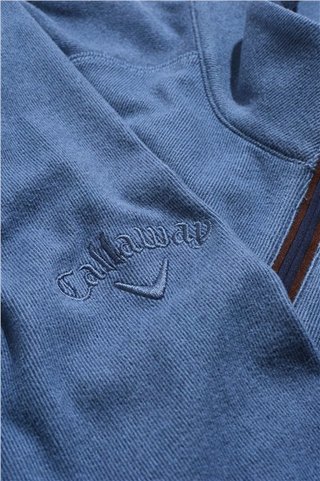 Callaway Brushed Rib 1/4 Zip pánska mikina, peacoat heather