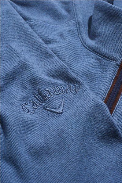 Callaway Brushed Rib 1/4 Zip pánska mikina, peacoat heather