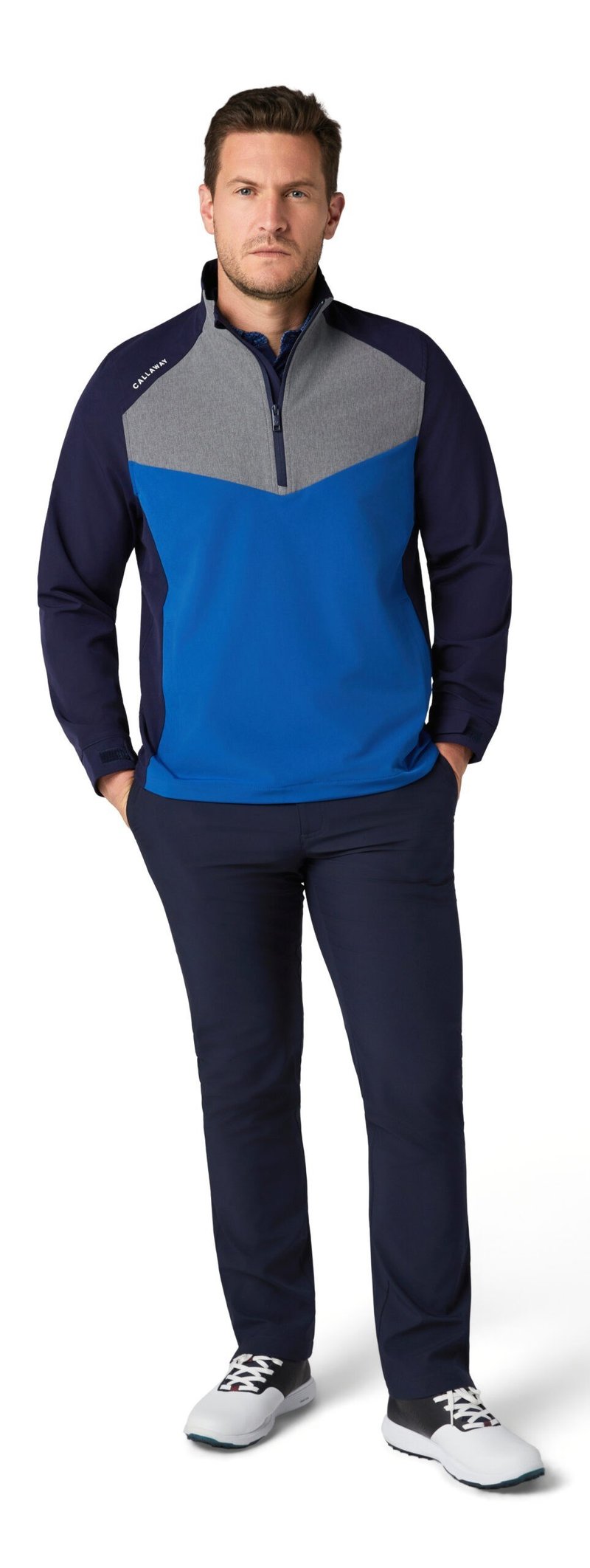 Callaway 1/2 Zip Wind pánska bunda do vetra, peacoat