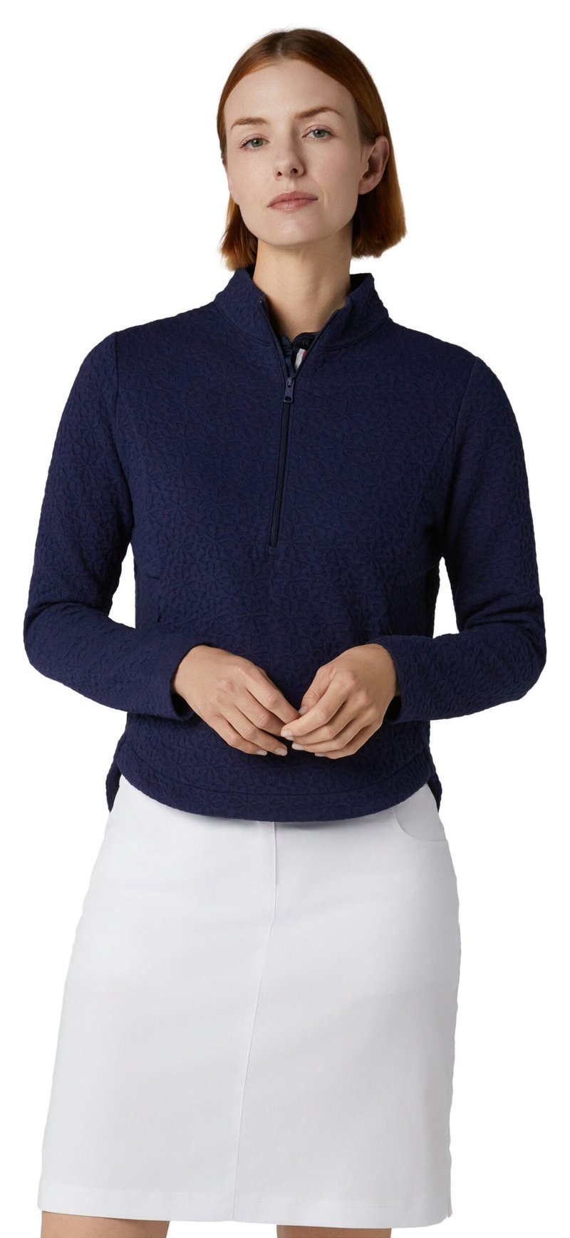 Callaway 1/2 Zip Quilted Knit dámska mikina, peacoat