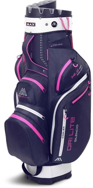 Big Max Dri Lite Silencio 2 Organizer cart bag, steel blue/strieborný/fuchsia