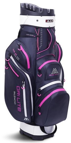 Big Max Dri Lite Silencio 2 Organizer cart bag, steel blue/strieborný/fuchsia