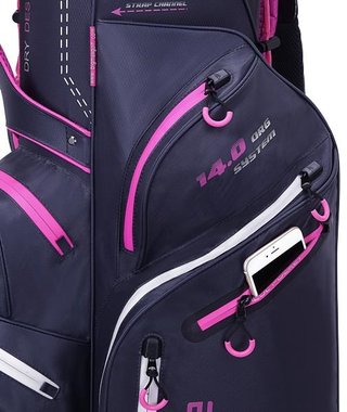 Big Max Dri Lite Silencio 2 Organizer cart bag, steel blue/strieborný/fuchsia