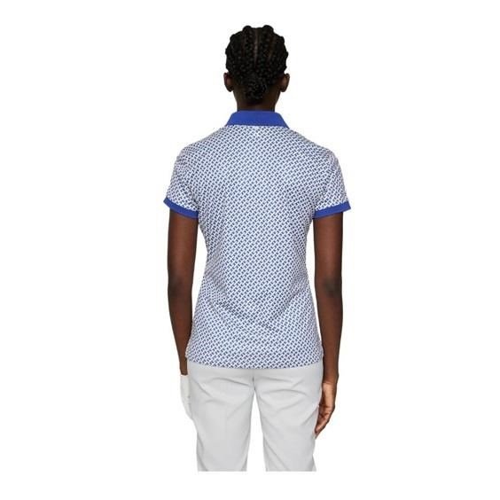 J.Lindeberg Tour Tech Print dámske polo, tour geo moonbeam