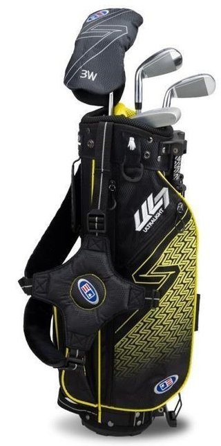 U.S. Kids Golf UL7-42 (107cm) W25 juniorský golfový set so stand bagom, čierno/žltý