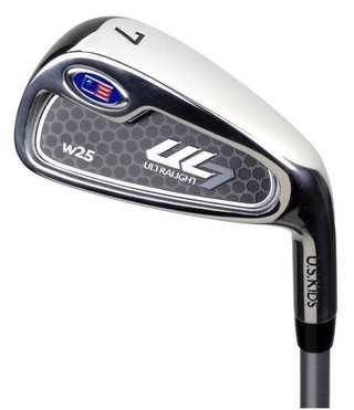 U.S. Kids Golf UL7-42 (107cm) W25 juniorský golfový set so stand bagom, čierno/žltý
