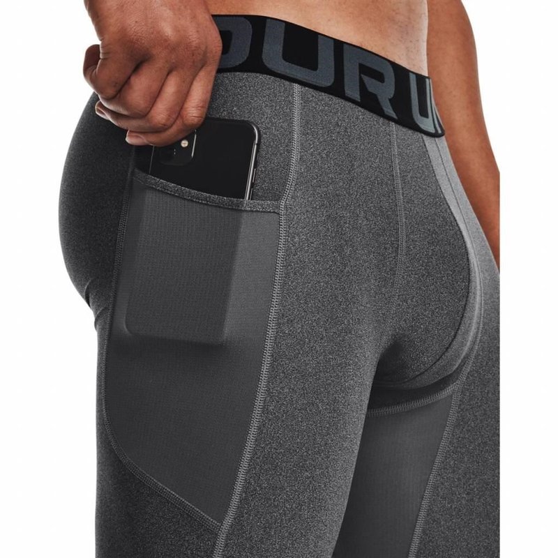 Under Armour HeatGear Shorts pánske kompresné boxerky, carbon heather/black
