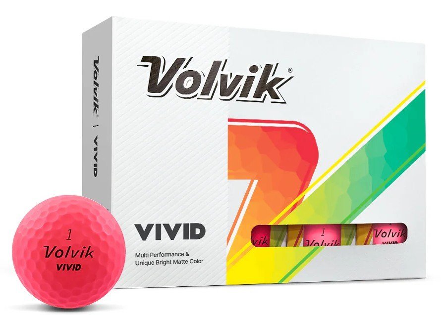Volvik VIVID golfové loptičky, ružové