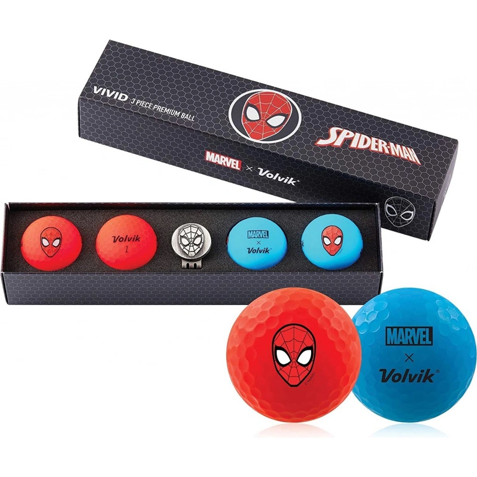 Volvik VIVID MARVEL SPIDERMAN golfové loptičky, mix barev