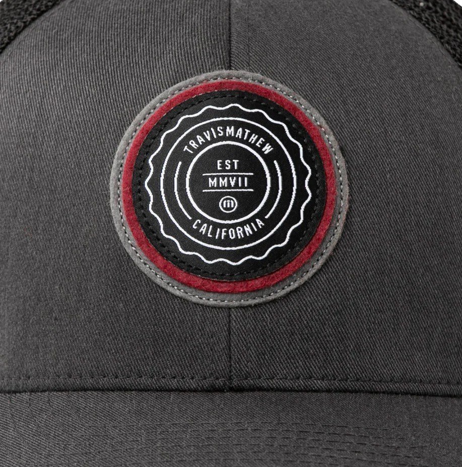 Travis Mathew The Patch pánska kšiltovka, heather grey pinstripe