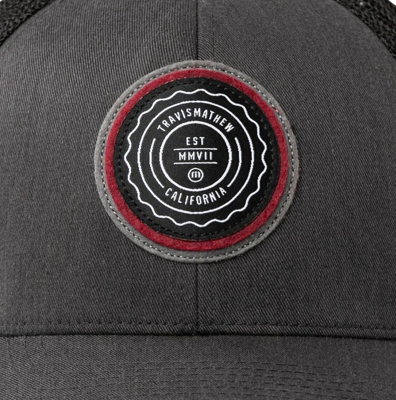Travis Mathew The Patch pánska kšiltovka, heather grey pinstripe