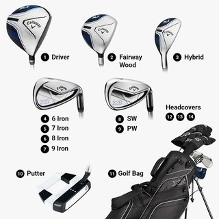 Callaway XT 26 11PC juniorský golfový set, ocel/grafit