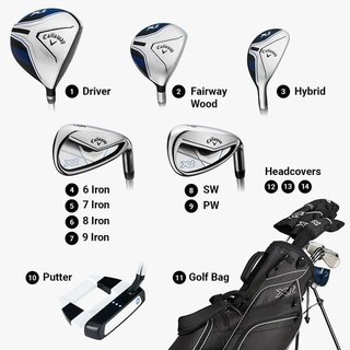 Callaway XT 26 11PC juniorský golfový set, ocel/grafit